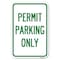 Signmission Permit Parking Only Heavy-Gauge Aluminum Sign, 12" x 18", A-1218-23313 A-1218-23313 - alternate 1